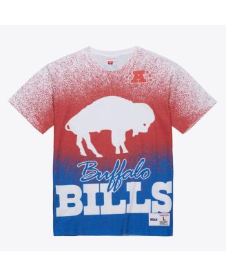 Mitchell & Ness - Men's White Buffalo Bills Team Burst Vintage Logo T-Shirt