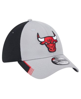 Men's Gray/Black Chicago Bulls Active Trim 39THIRTY Flex Hat