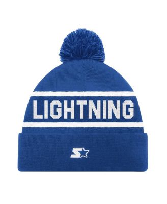 Men's Blue Tampa Bay Lightning Cuffed Knit Hat with Pom