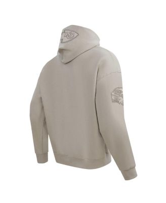 Men's Travis Kelce Tan Kansas City Chiefs Player Name Number Pullover Hoodie