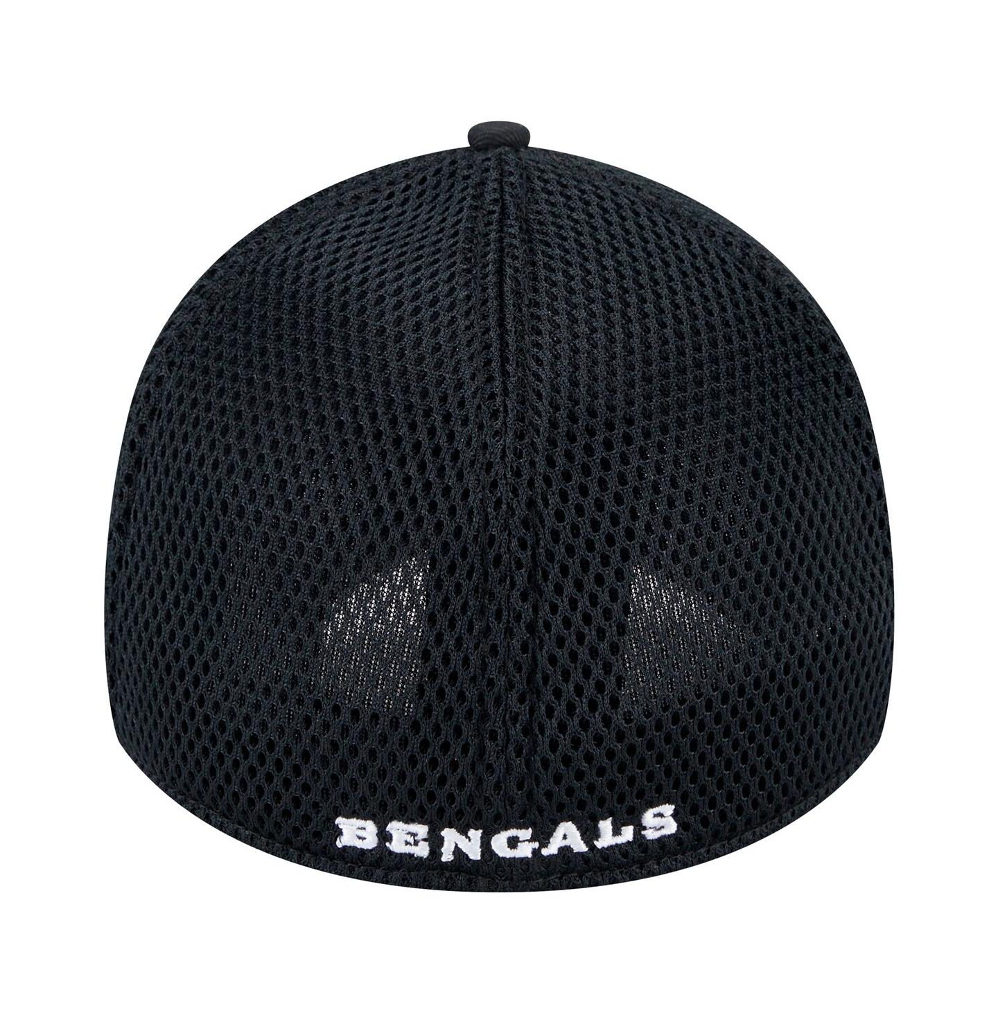 Мужская кепка New Era Black Cincinnati Bengals Main Neo 39THIRTY Flex Hat — фото 2