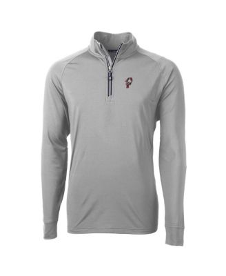 Men's Gray Ohio State Buckeyes Adapt Eco Knit Stretch Quarter-Zip Pullover Top