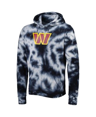 Men's Black Washington Commanders Team Tie-Dye Pullover Hoodie