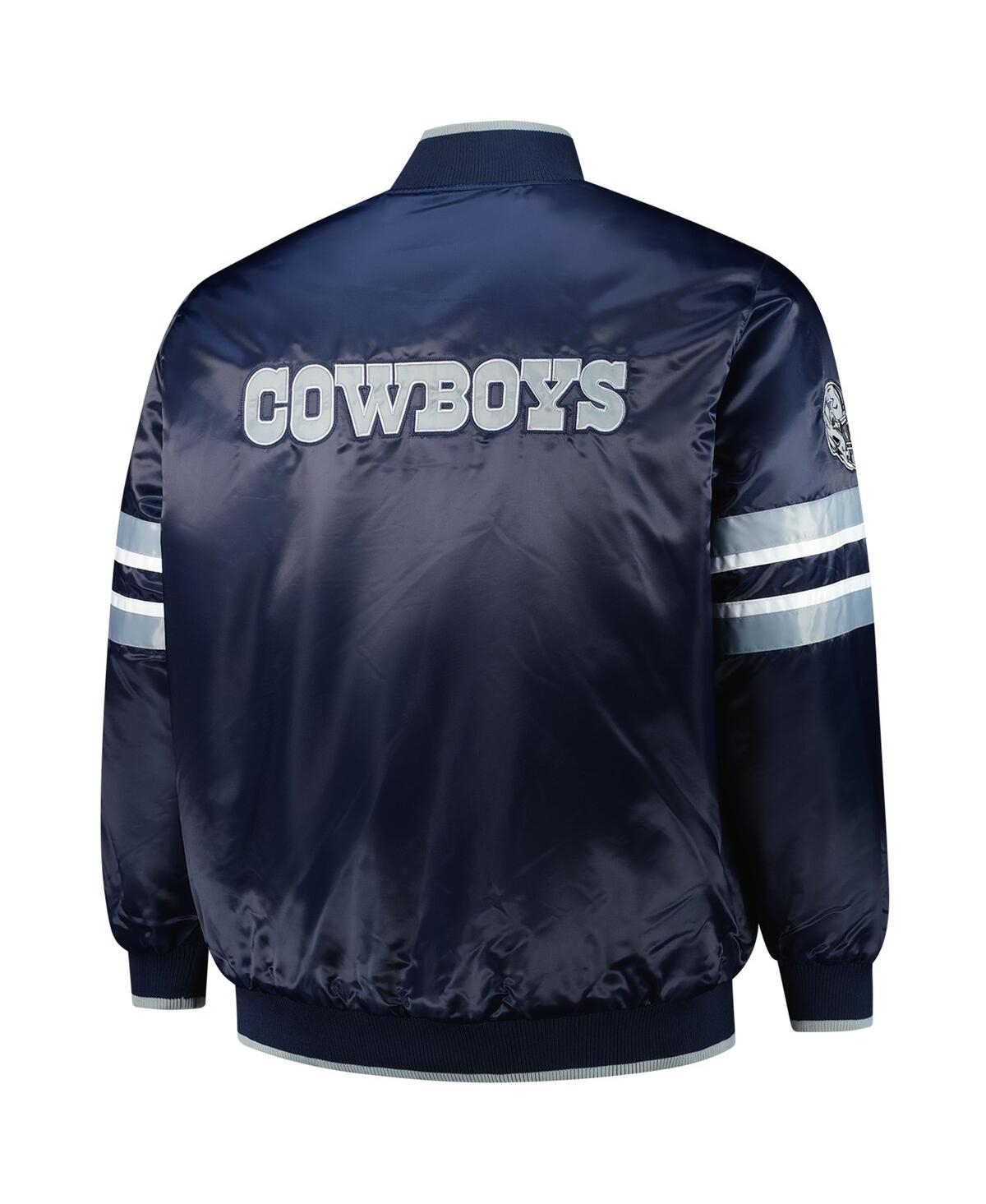 Starter Navy Dallas Cowboys Scout I Full-snap Varsity Jacket In Navy