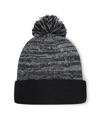 Men's Black Olympic Games Cuffed Knit Hat with Pom