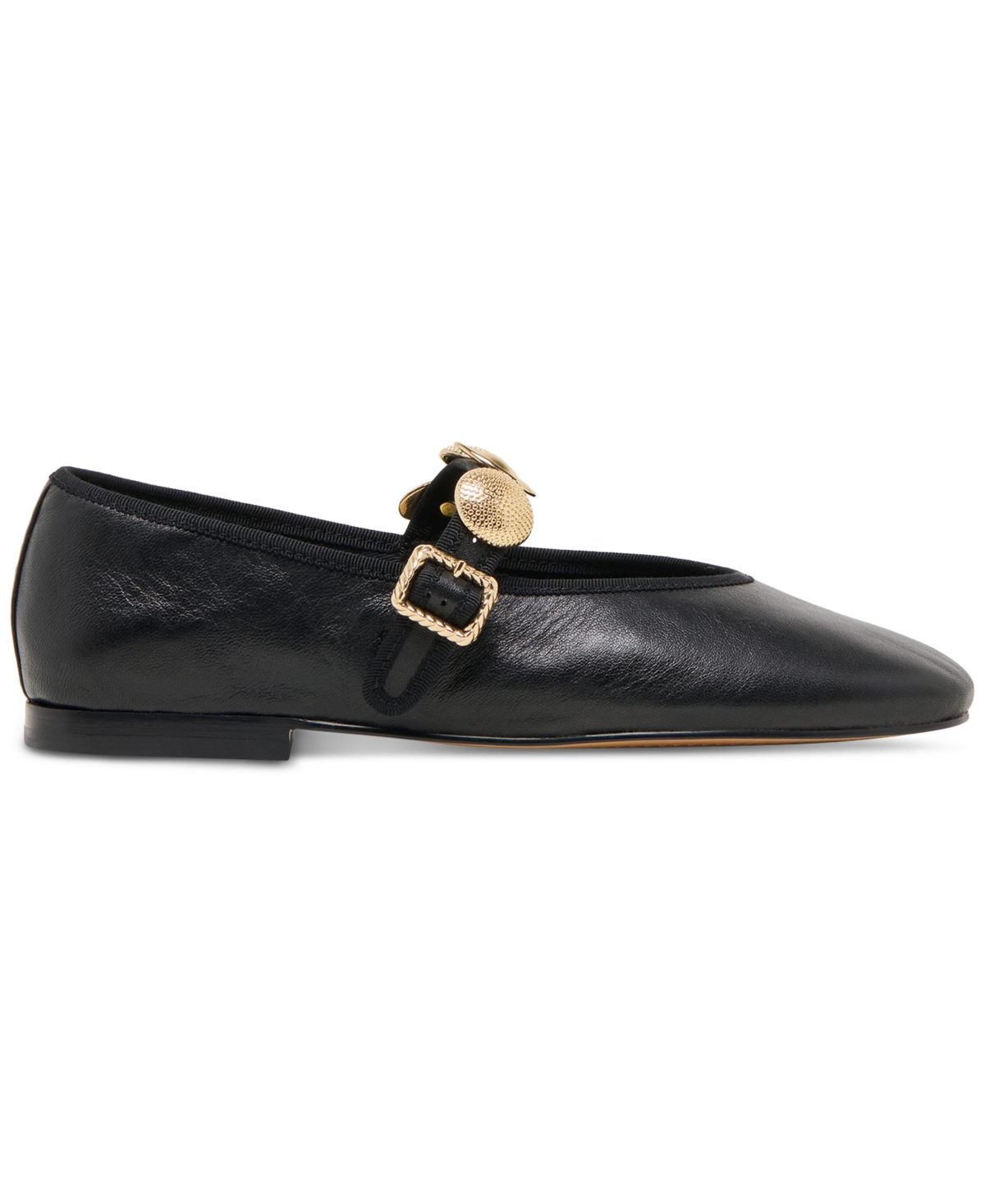 Dolce Vita Relan Mary Jane Flat In Black Leather
