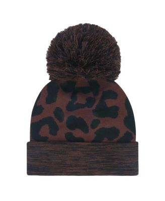 Women's Brown Cincinnati Bengals Cacao Cuffed Knit Hat with Pom