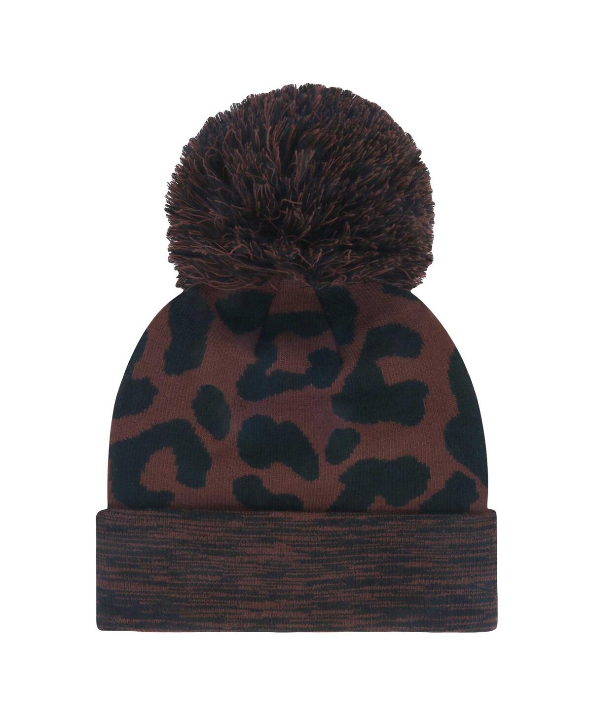 47 BRAND WOMEN'S BROWN CINCINNATI BENGALS CACAO CUFFED KNIT HAT WITH POM 