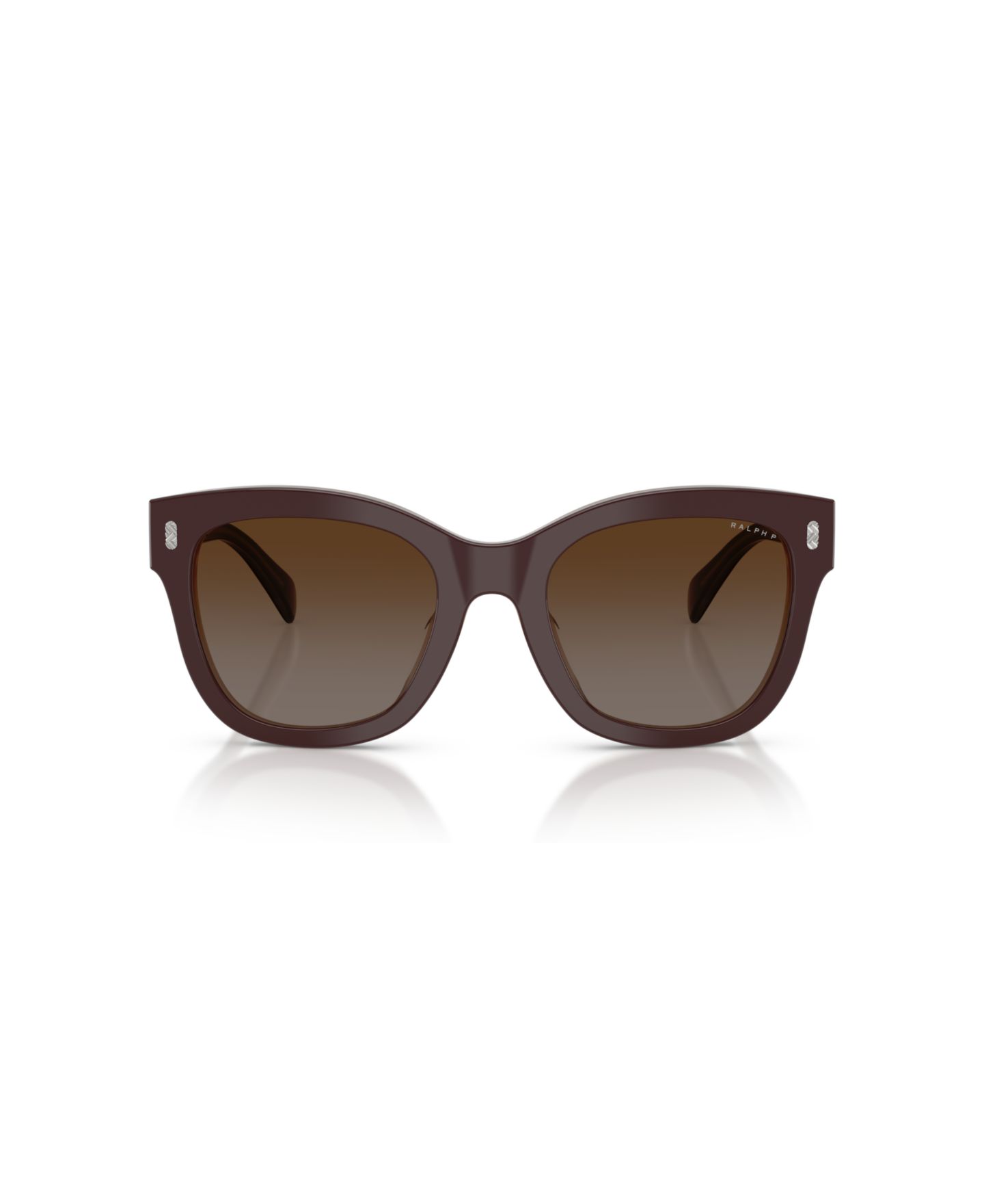 Женские солнцезащитные очки Ralph by Ralph Lauren Polarized Sunglasses, RA5301U, цвет: Блестящий коричневый — фото 5
