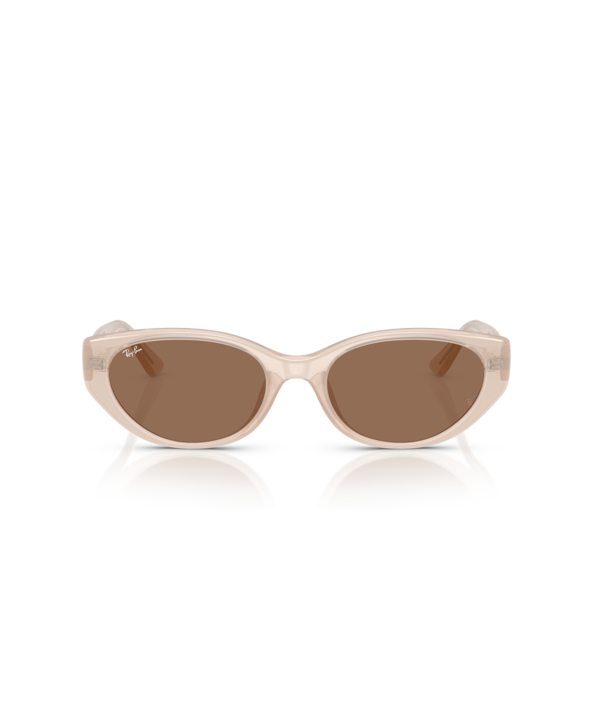 Ray Ban Rb4457d Bio-based Sunglasses Opal Beige Frame Brown Lenses 55-19 In Opal Beige