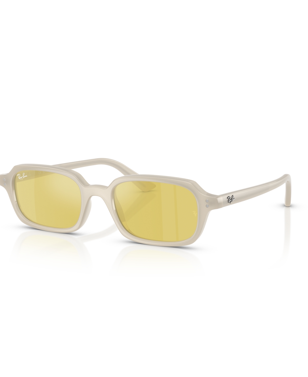 Shop Ray Ban Unisex Zuri Polarized Sunglasses, Rb4455 In Cloudy Warm White