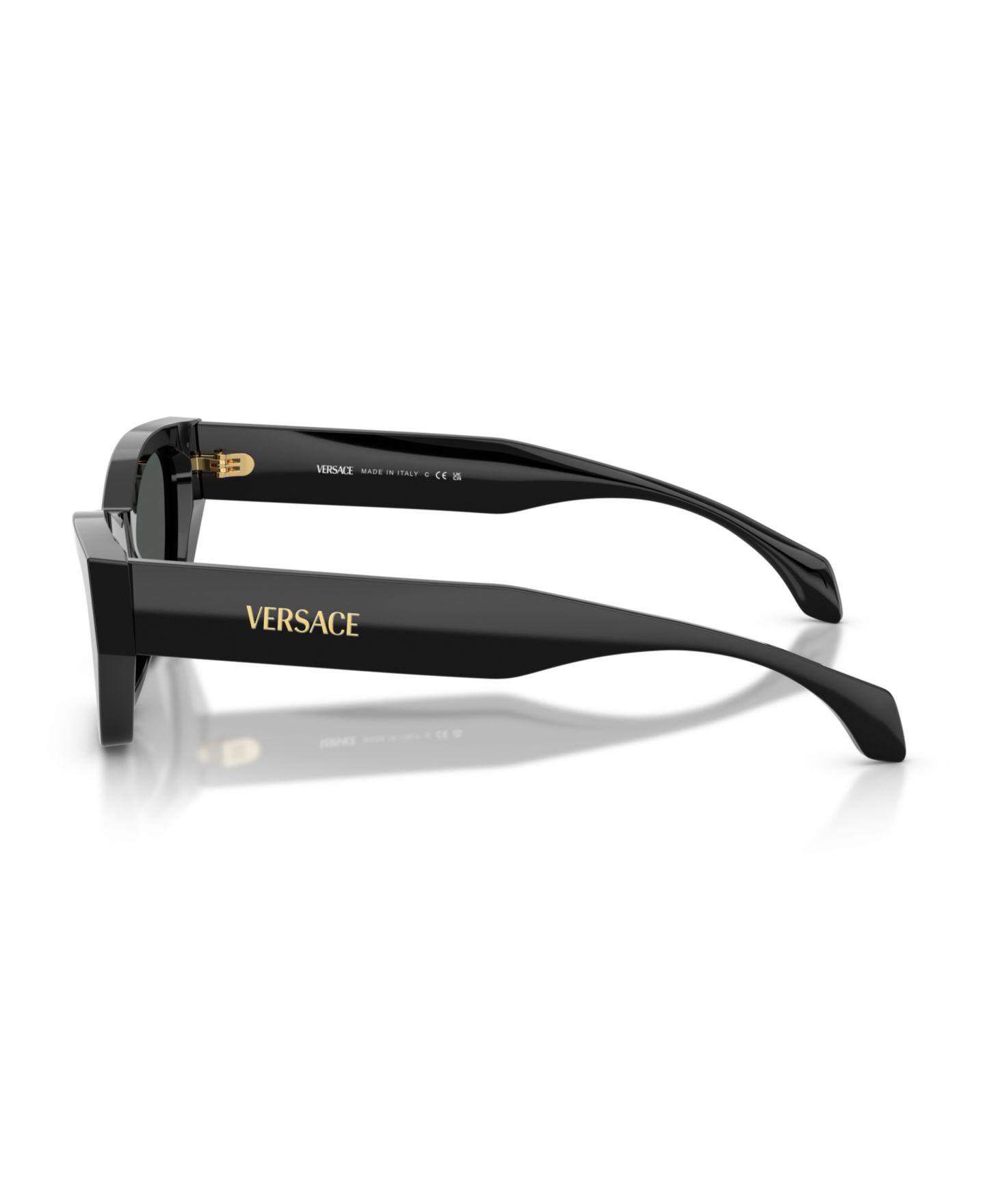 Женские солнцезащитные очки Versace Large Sunglasses, VE4488U, цвет: Чёрный — фото 2