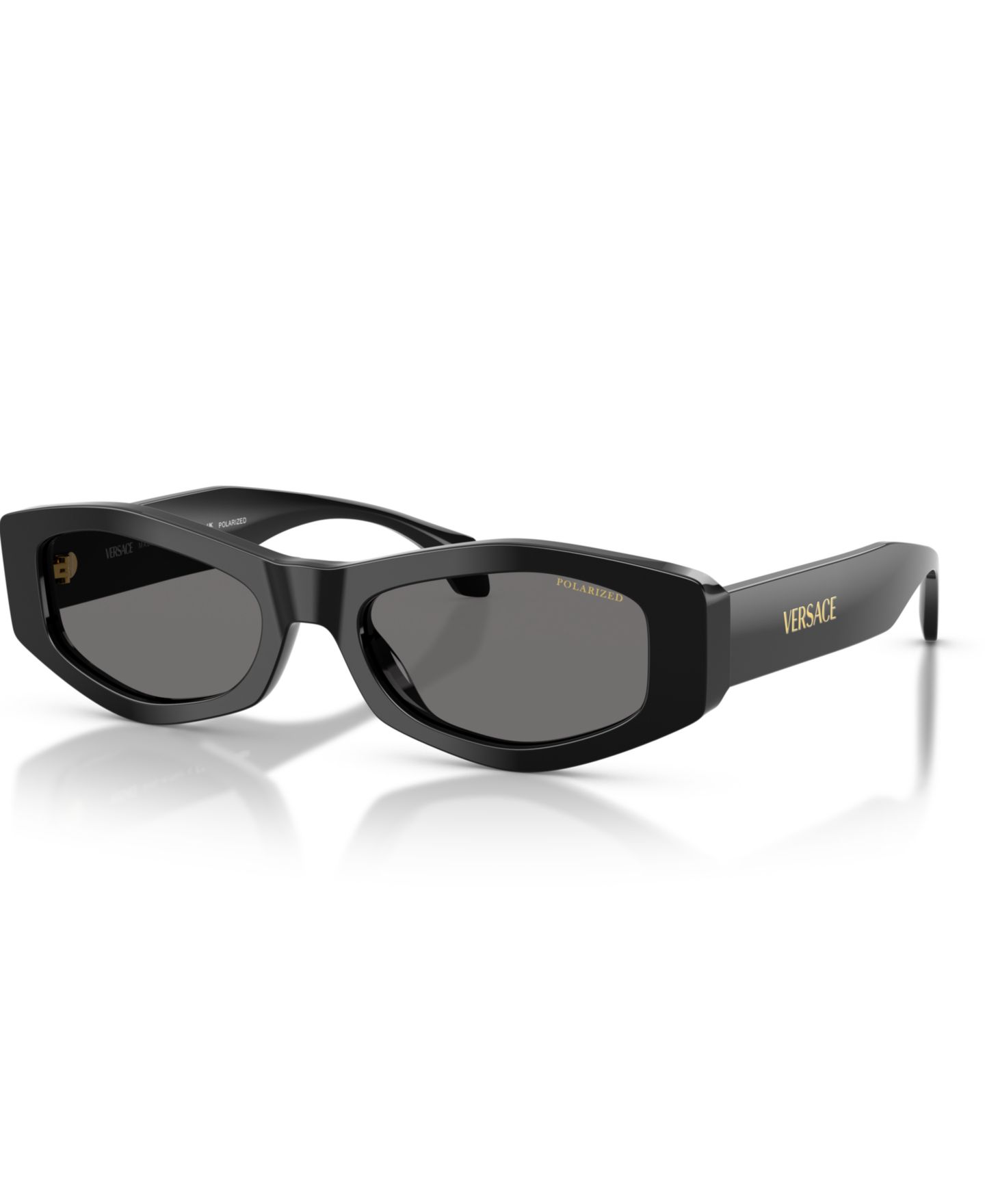 Женские солнцезащитные очки Versace Polarized Sunglasses, VE4487, цвет: Чёрный — фото 1
