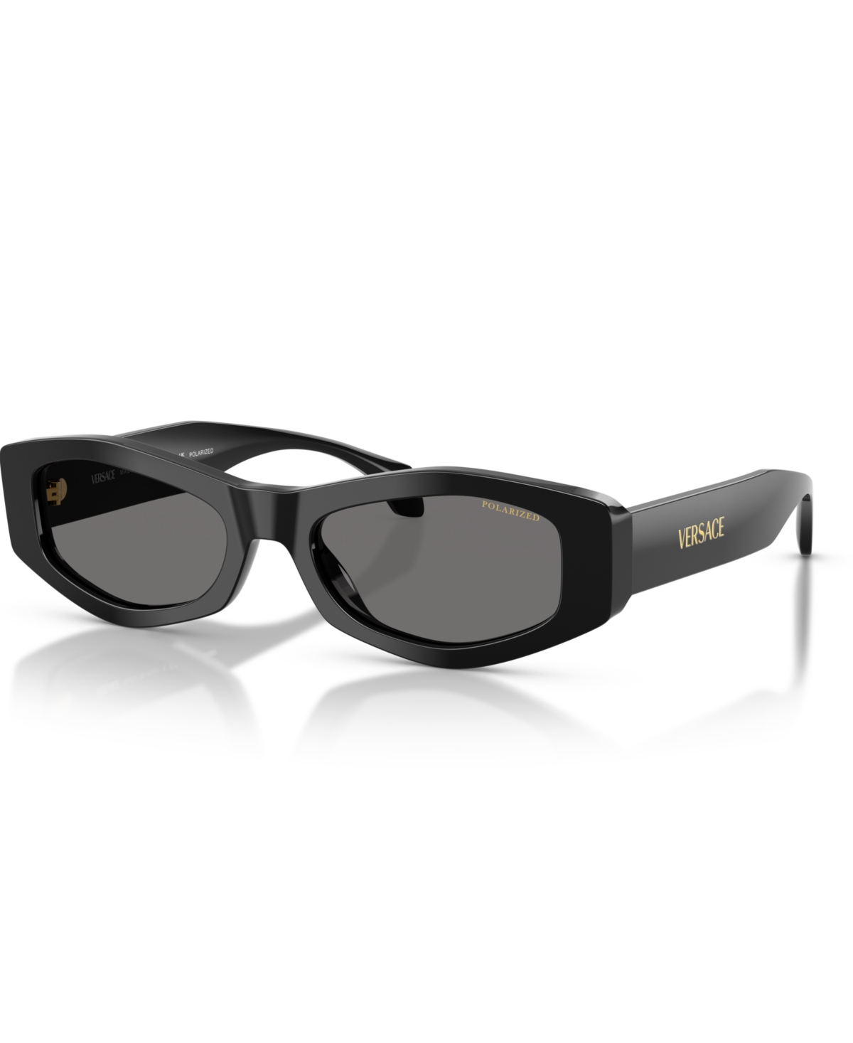 Versace 54mm Irregular Sunglasses In Black