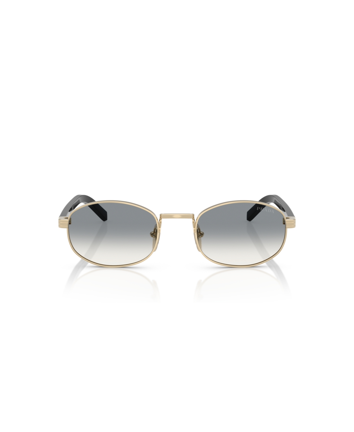 Prada Oval-frame Sunglasses In Pale Gold