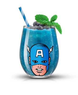 Marvel Heroes Stemless Drinking Glasses, Set of 4