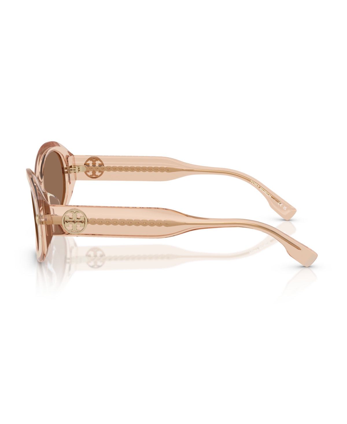 Tory Burch Women's Standard Sunglasses, Ty7214u In Transparent Light Brown