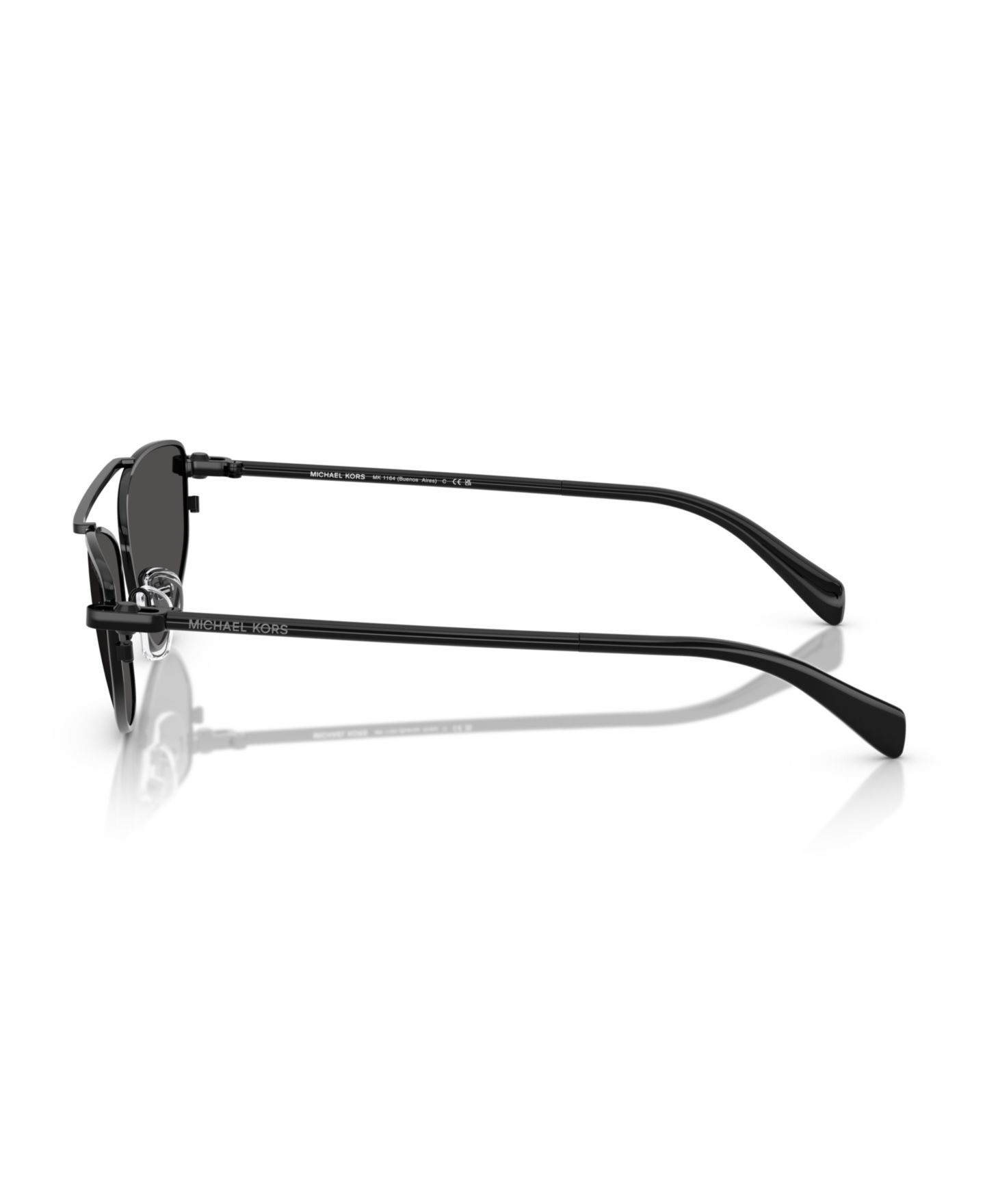 Женские солнцезащитные очки Michael Kors Buenos Aires Sunglasses, MK1164, цвет: Чёрный блестящий — фото 3