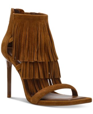 Steve Madden Women's Fringzy Stiletto Sandals - Macy's