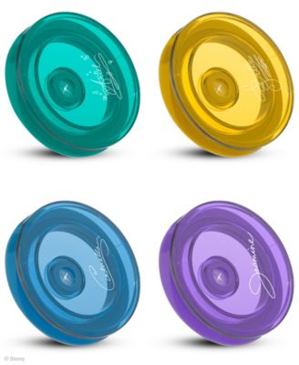 Disney Princess Icon Tumbler Glasses with Lids, Set of 4