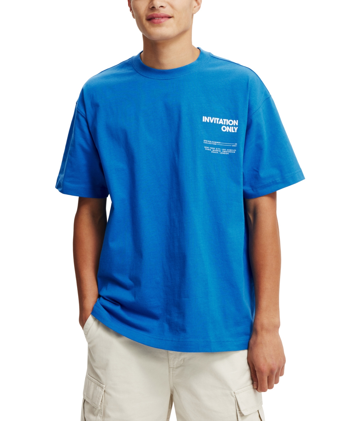 Men's Box Fit Easy T-Shirt - Electric blue