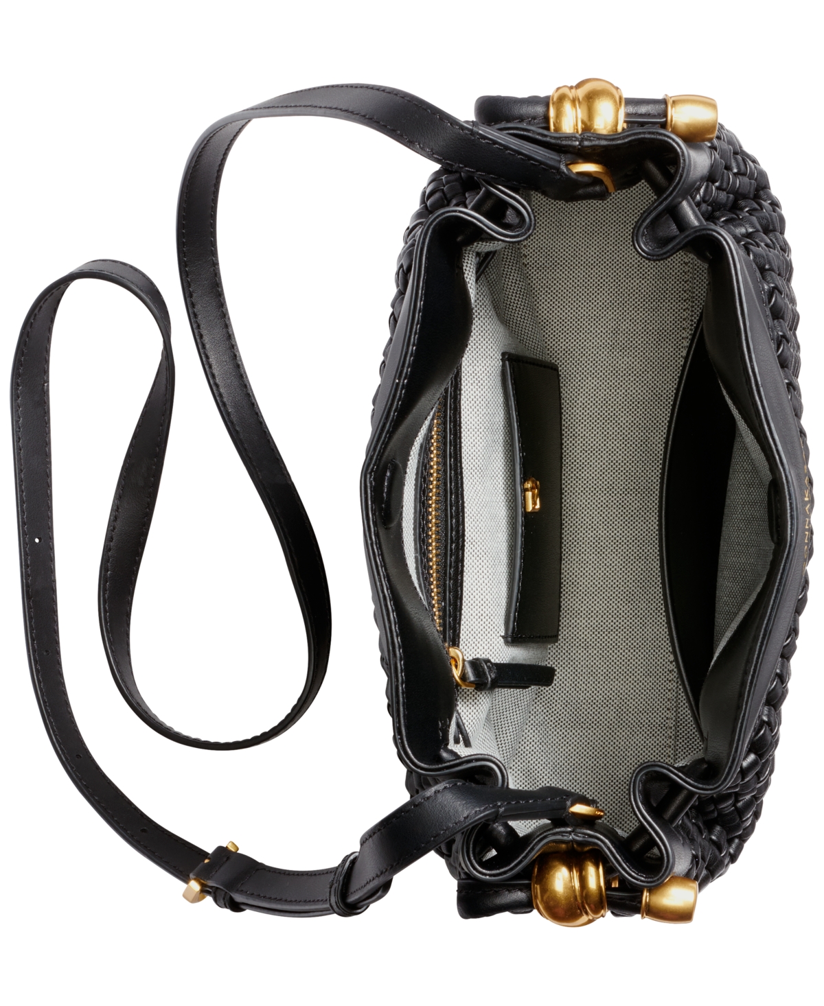 DONNA KARAN CASHMERE WOVEN SMALL CROSSBODY BAG 