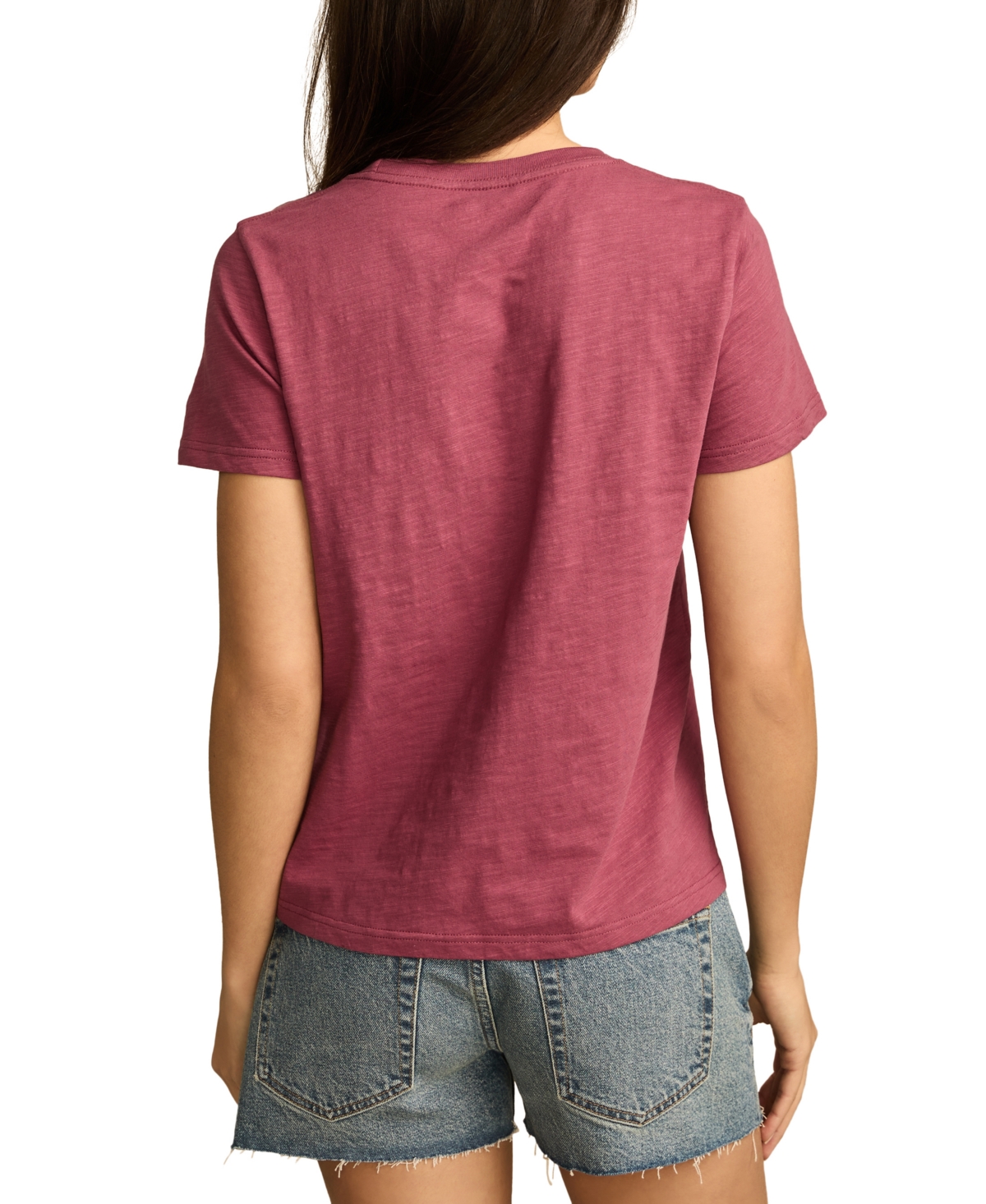 LUCKY BRAND WOMEN'S COTTON MICKEY LUCKY LOGO GRAPHIC T-SHIRT 