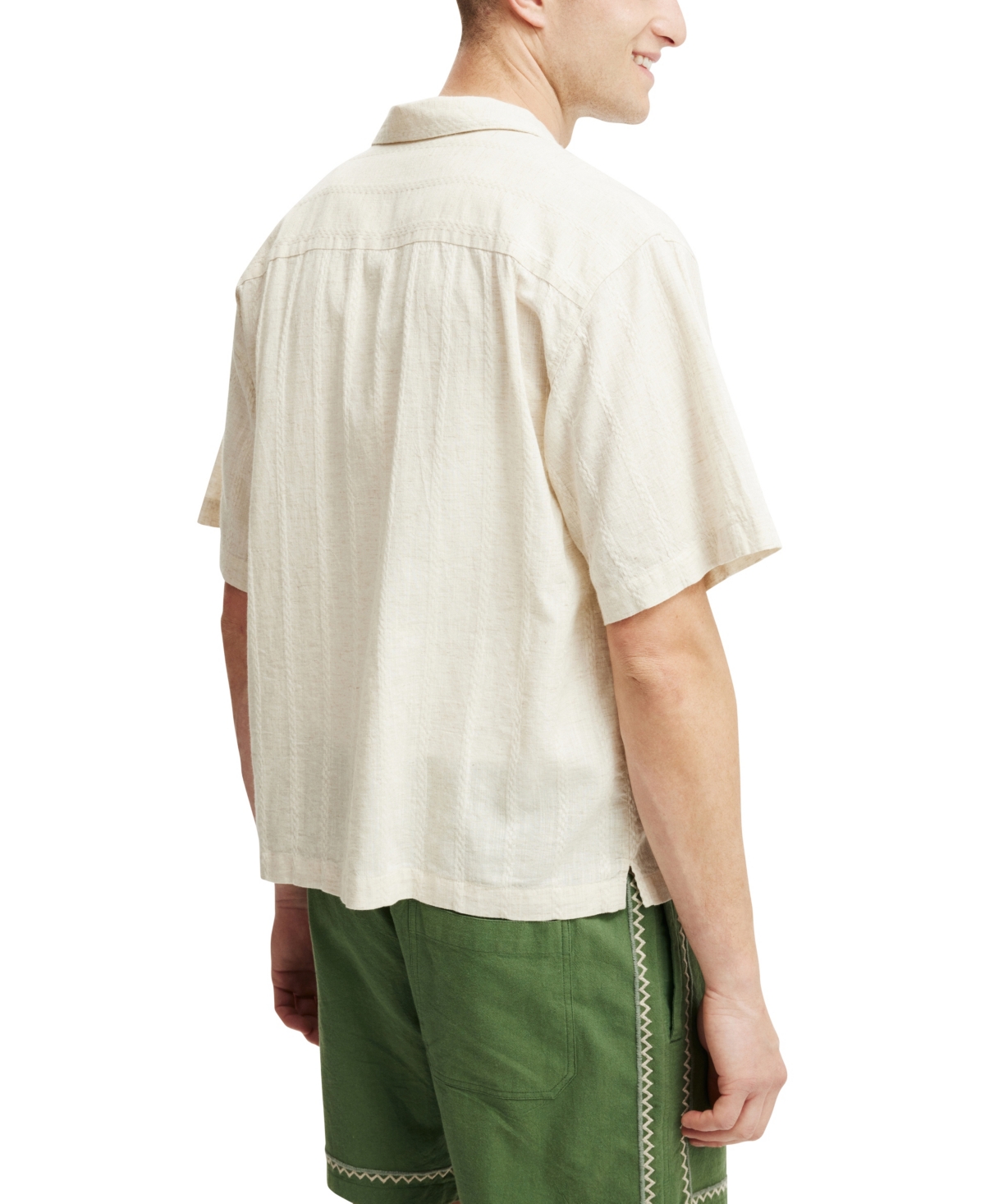 COTTON ON MEN'S BOX FIT SHORT SLEEVE SHIRT 