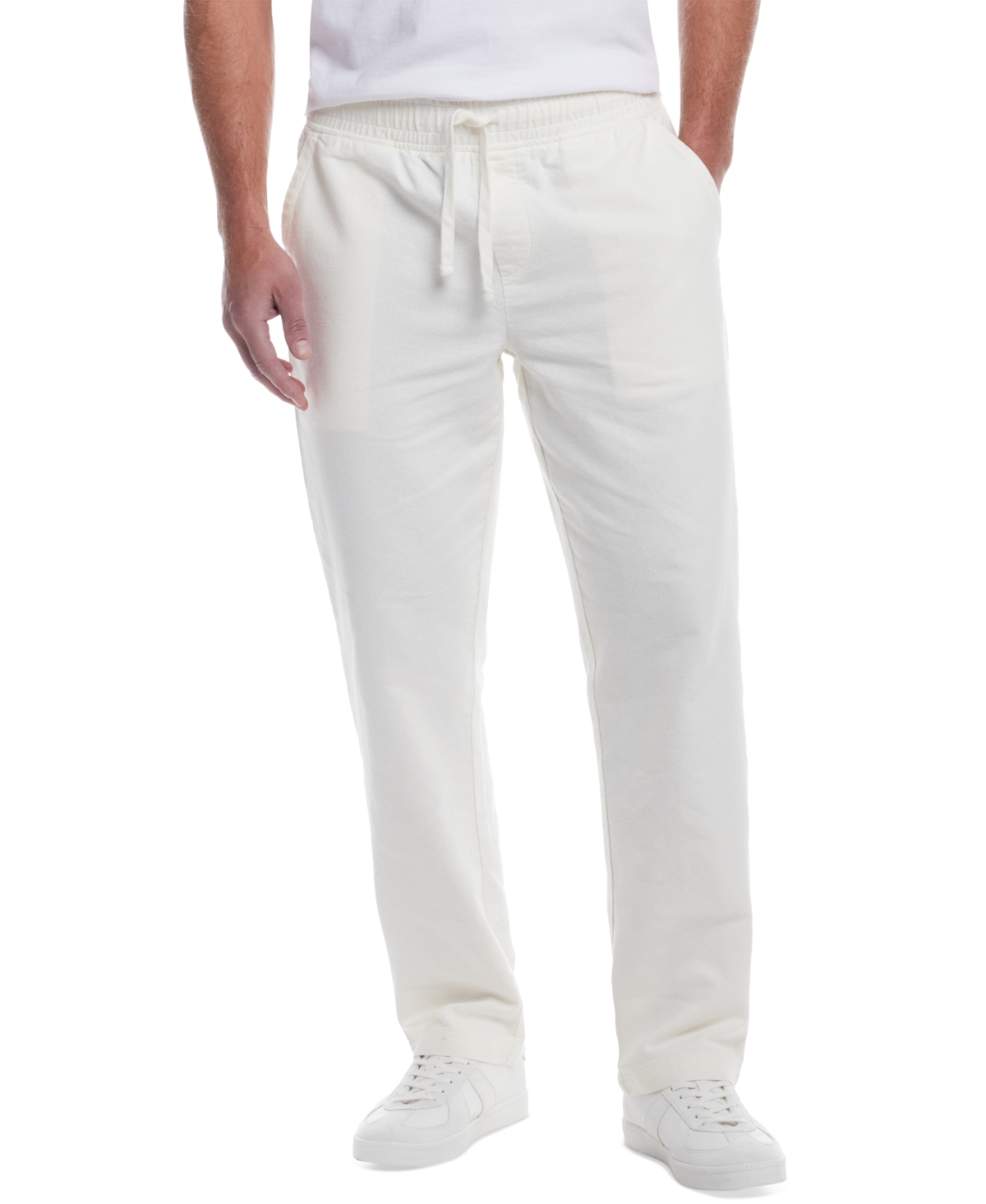 WEATHERPROOF VINTAGE MEN'S REGULAR-FIT LINEN BLEND DRAWSTRING PANTS 