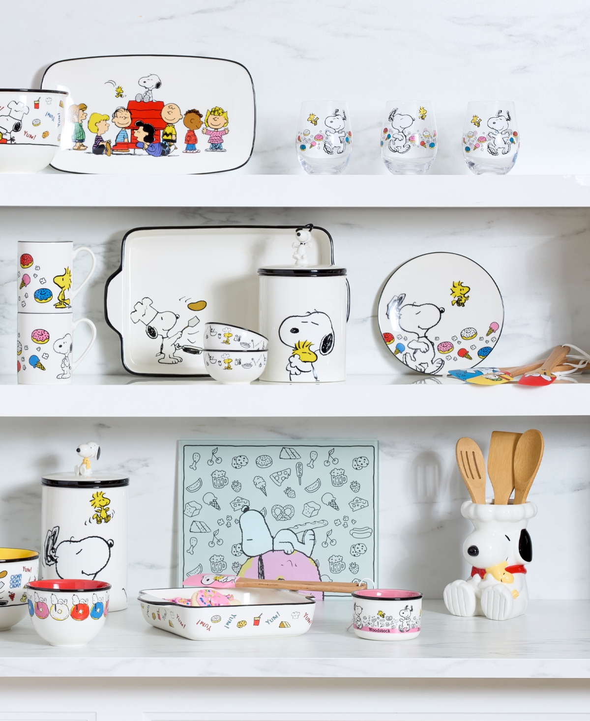 Lenox Chef Snoopy Rectangular Porcelain Baker In Multi