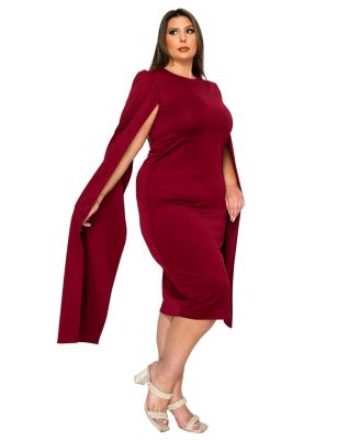 Plus Size Naomi Cape Dress