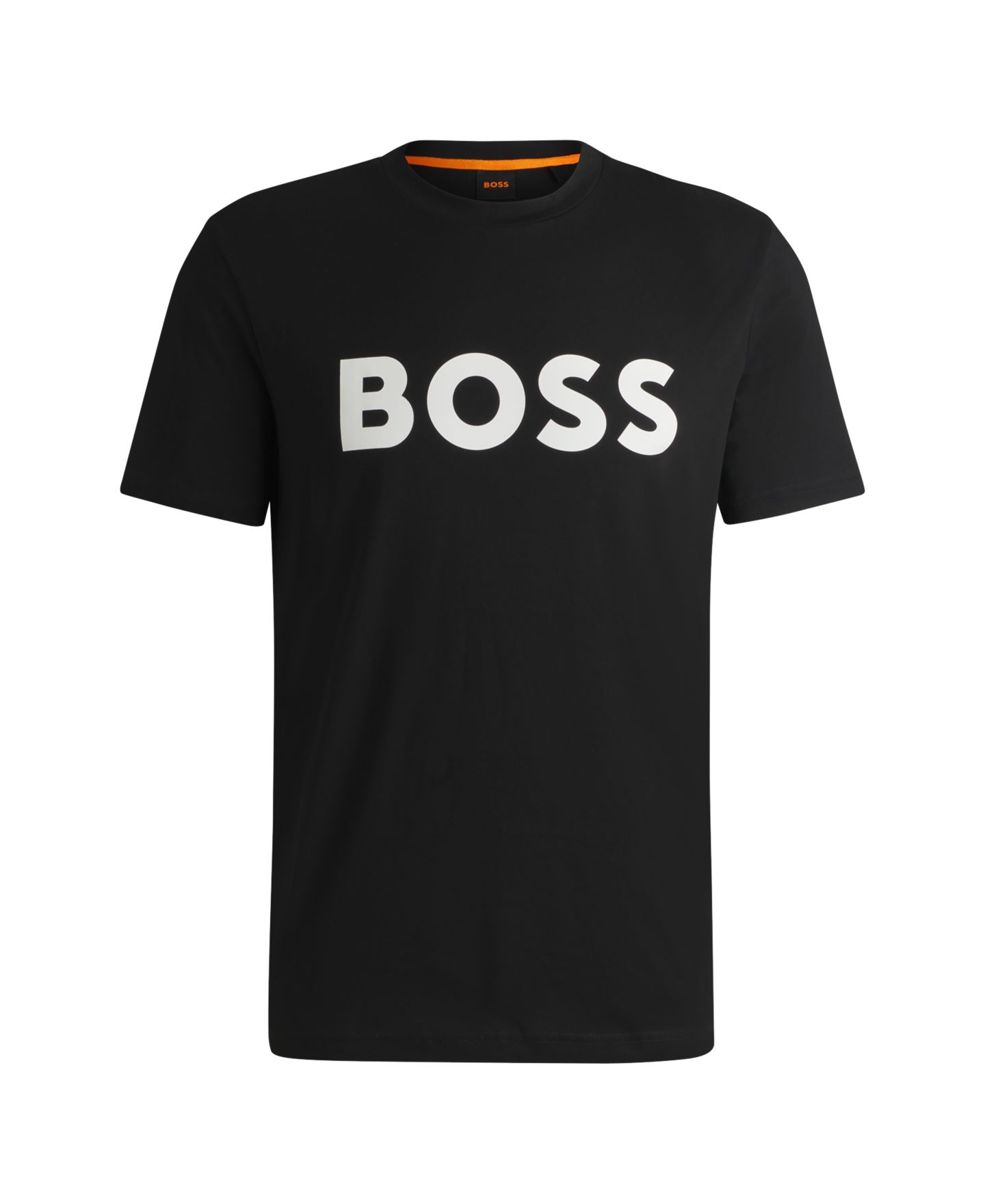 Мужская футболка Hugo Boss Cotton-Jersey Large Logo Print, цвет: Бежевый — фото 7