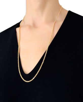 Forza Rope Chain 26" Necklace (2-1/2mm) in 14k Gold