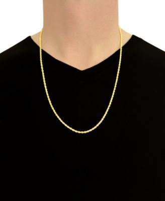 Forza Rope Chain 26" Necklace (2-3/4mm) in 14k Gold