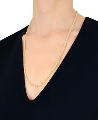 Forza Rope Chain 24" Necklace (3-1/5mm) in 14k Gold