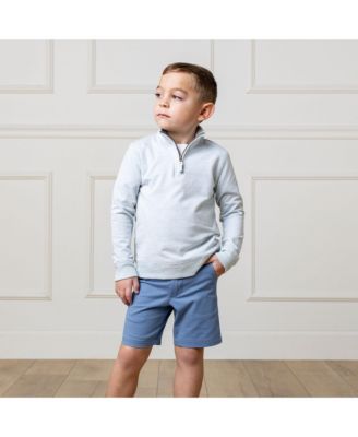 Boys Organic Long Sleeve French Terry Half-Zip Pullover