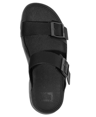 Men's Gogh Moc Buckle Tumbled Leather Slides