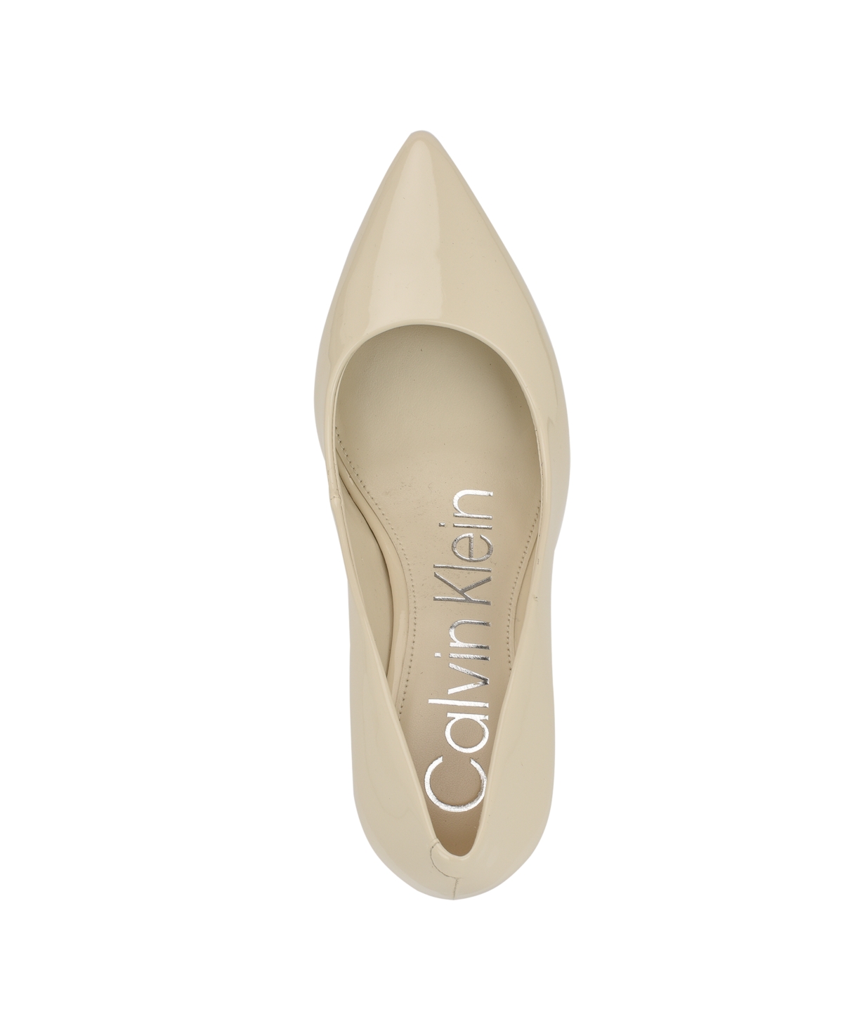 Calvin Klein Gayle Pointed Toe Pump In Ivory Patent
