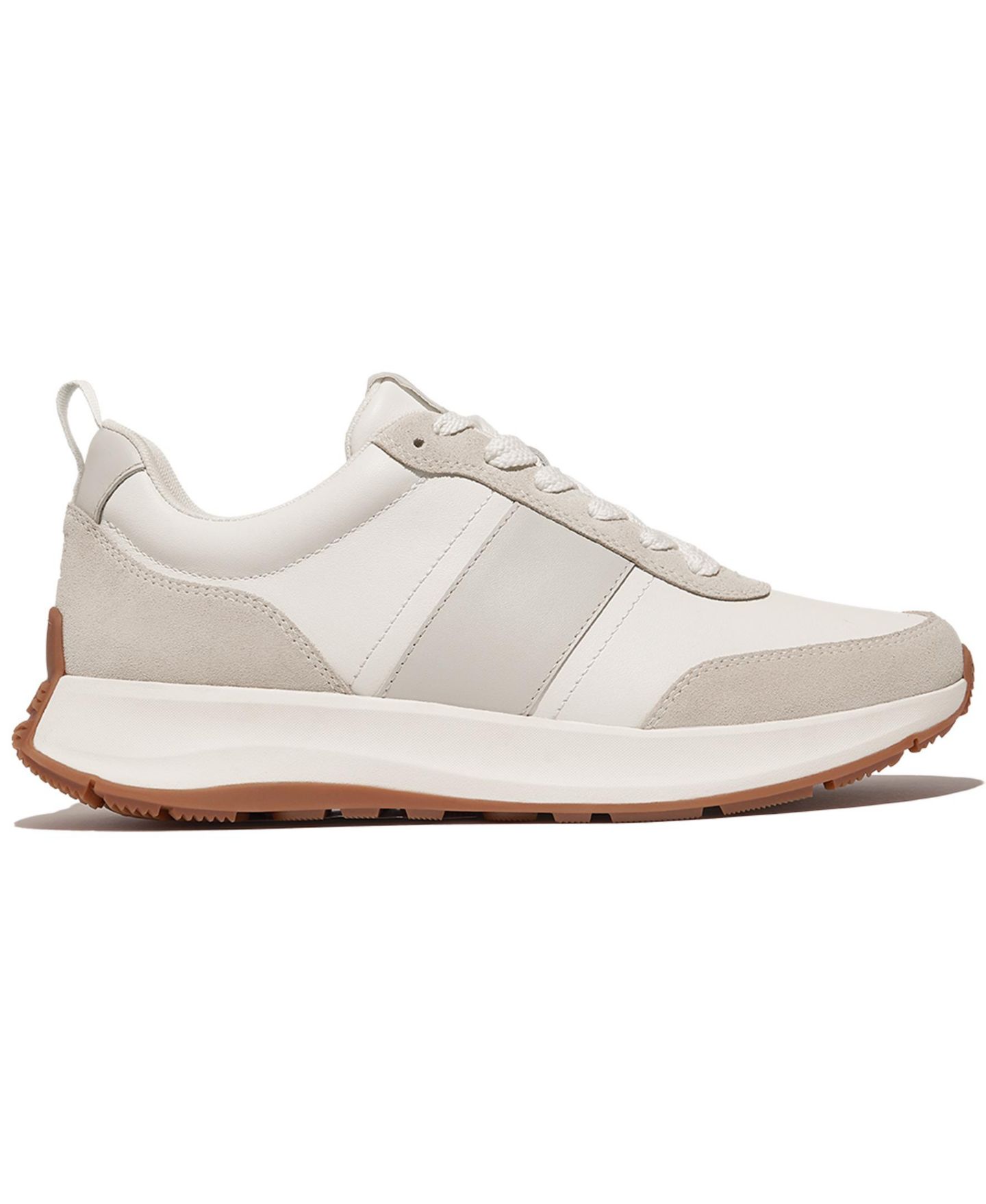 Мужские кроссовки FitFlop F-Mode Flow на шнуровке, цвет: Белый / Серый — фото 2
