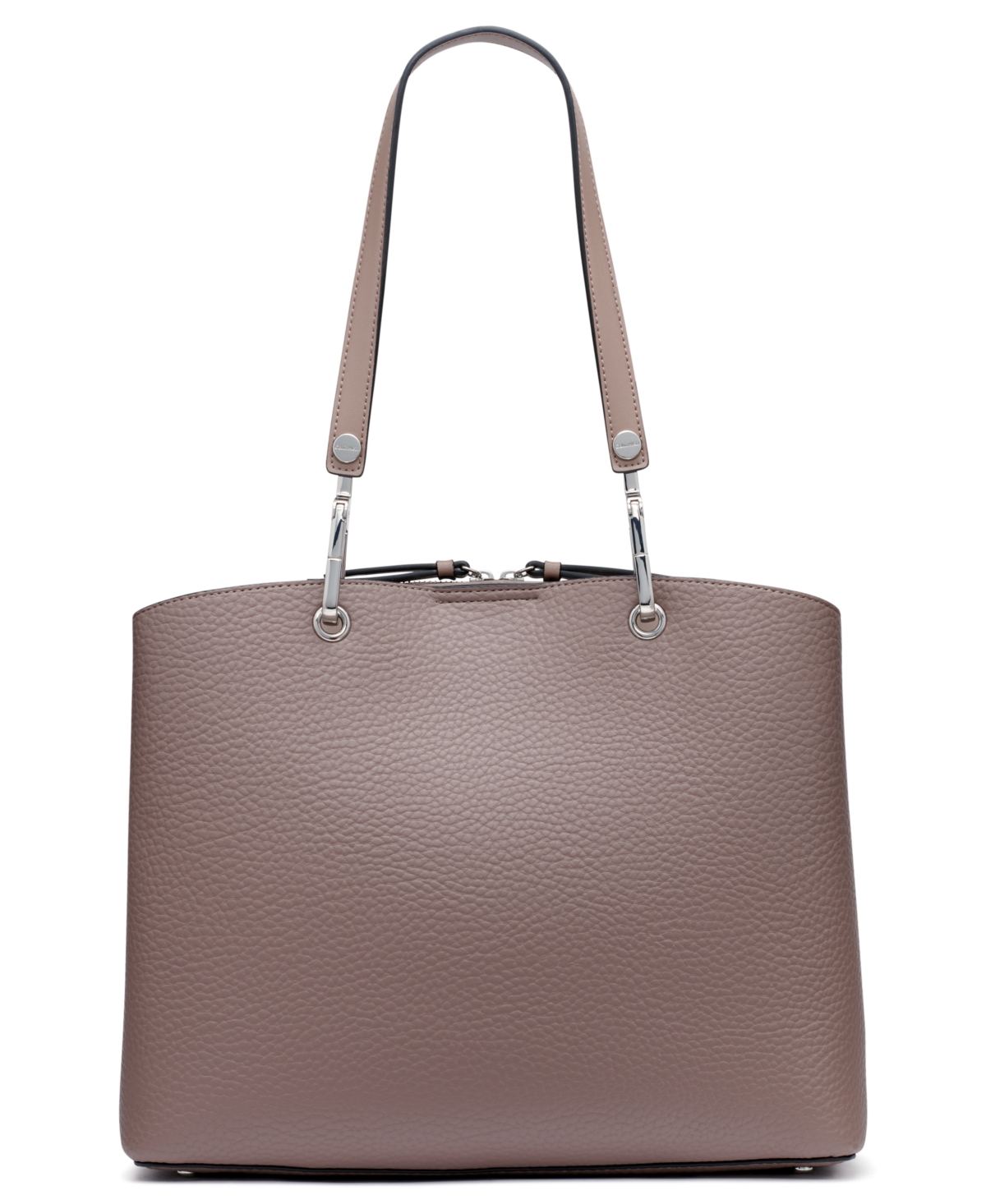 Calvin Klein Garnet Triple Compartment Tote In Coco