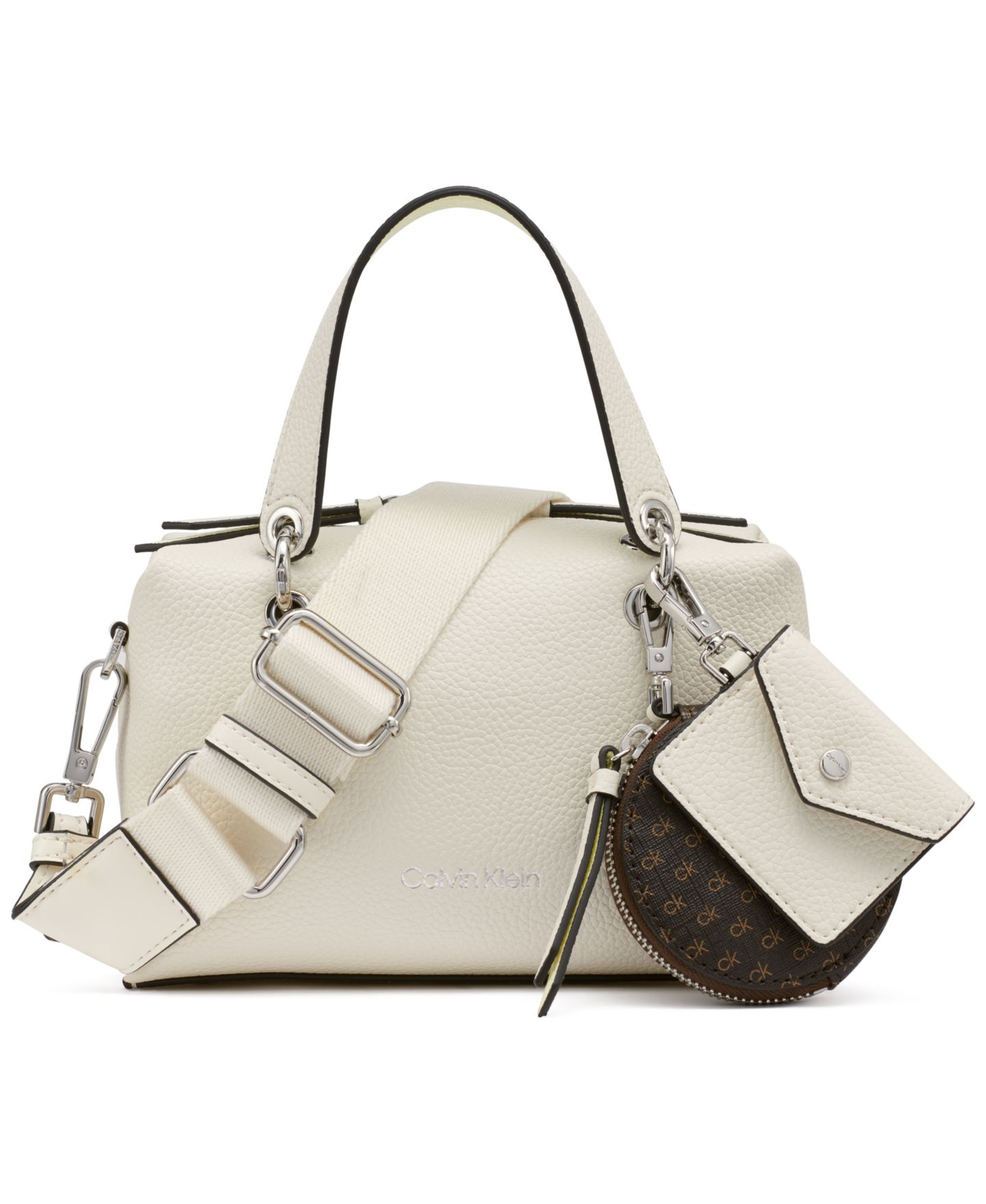 Женская сумка Calvin Klein Cali Mini Crossbody with Web Strap, цвет: Белый — фото 1