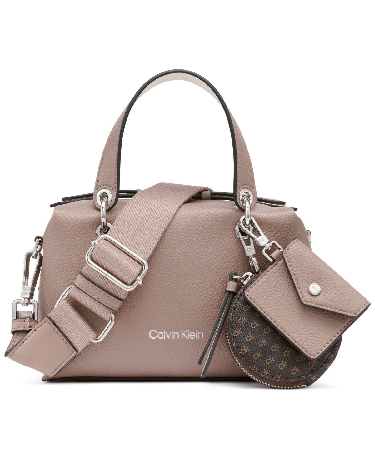 Calvin Klein Cali Small Crossbody Bag In Cocoa,cherub White