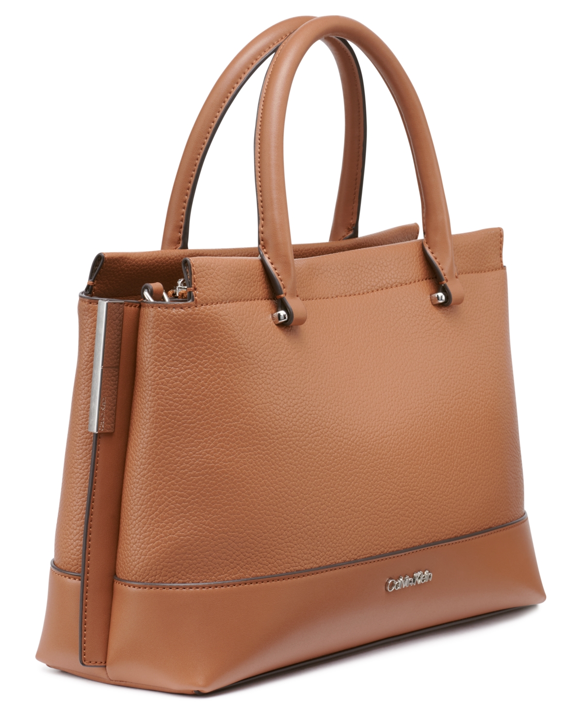 Calvin Klein Bianca Triple Compartment Convertible Satchel In Caramel