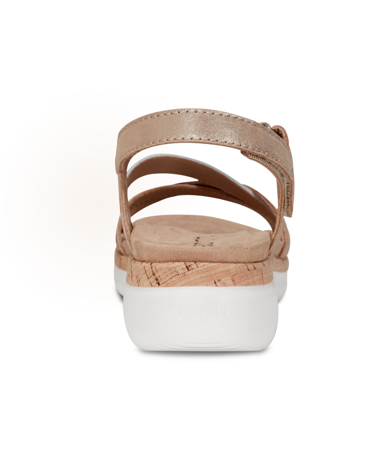 Shop Earth Women's Rosie Strappy Slingback Flat Sandals In Gold,natural,white Leather