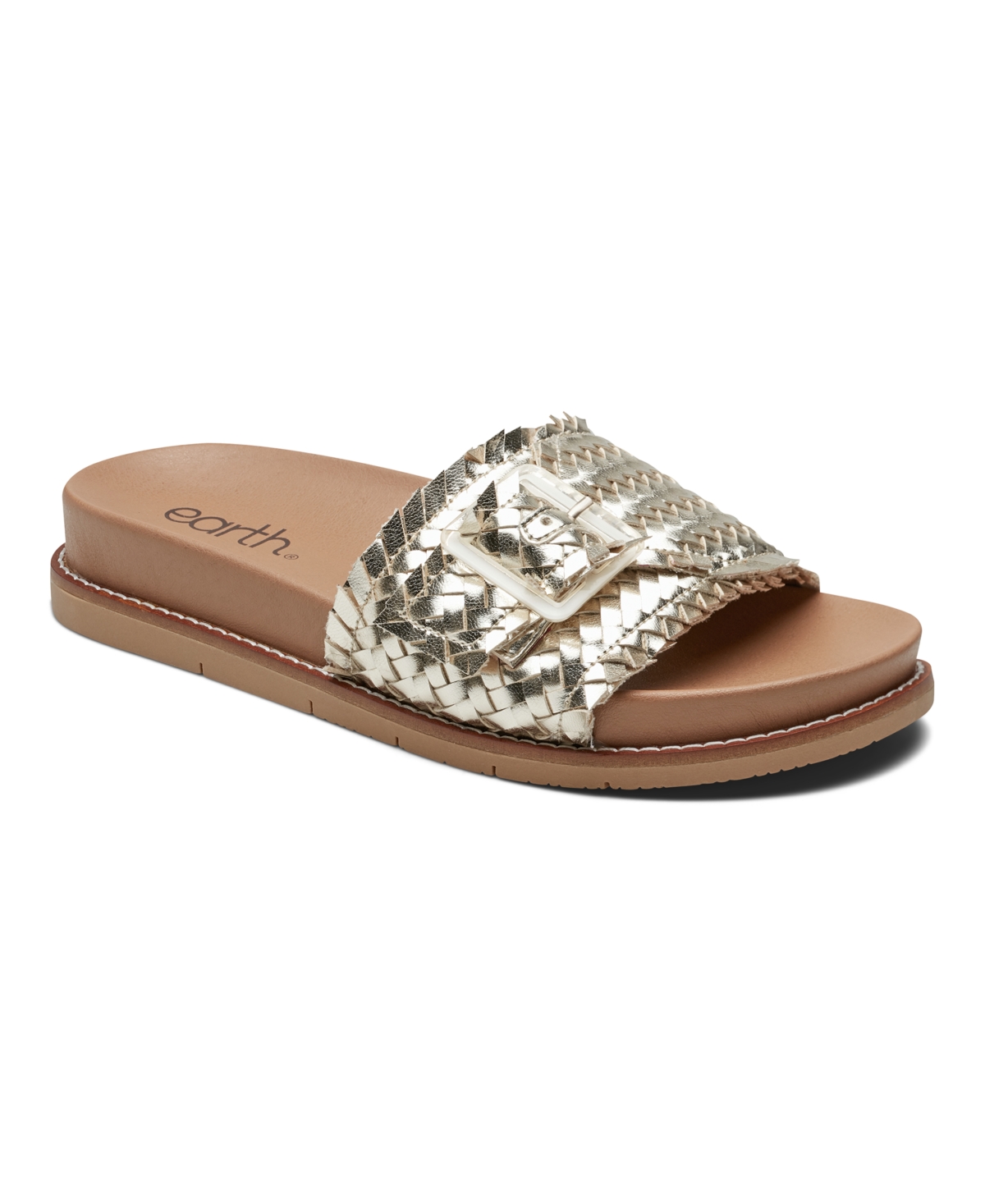 EARTH WOMEN'S FONTANE WOVEN FLAT SANDALS 