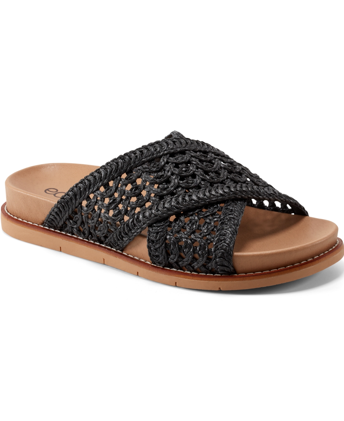EARTH WOMEN'S FLURRY WOVEN CRISSCROSS FLAT SANDALS 