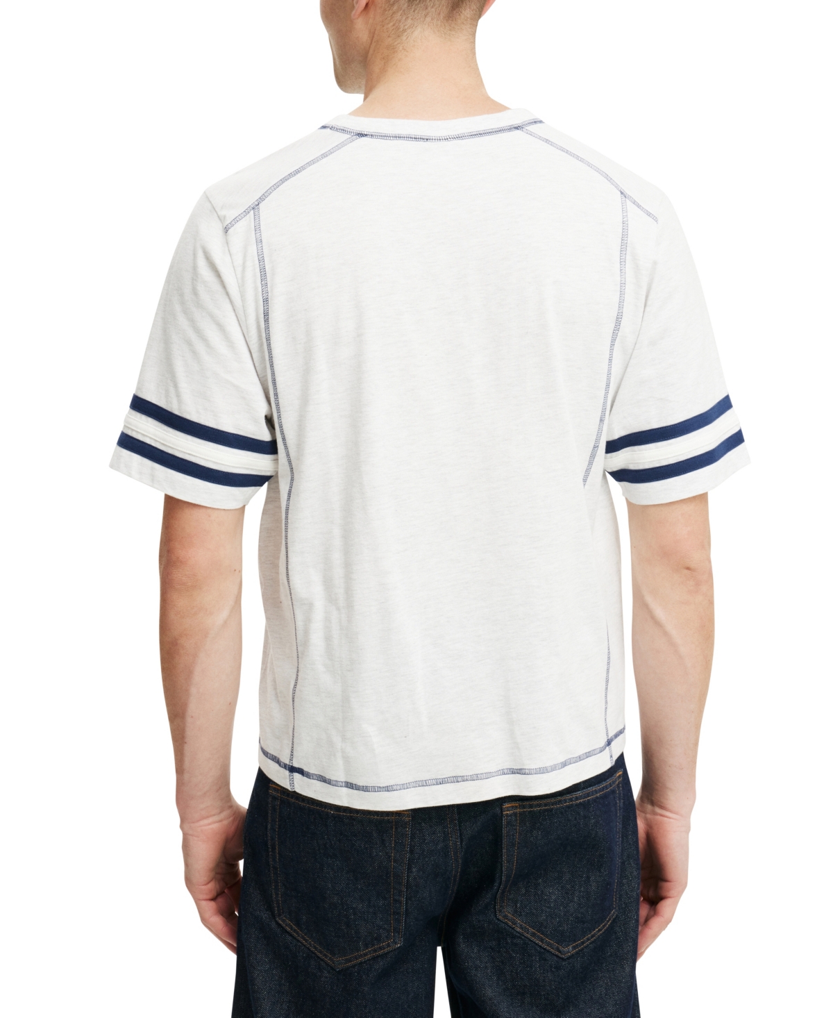 Cotton On Cropped Fit Panel T-shirt In Athletic Marle
