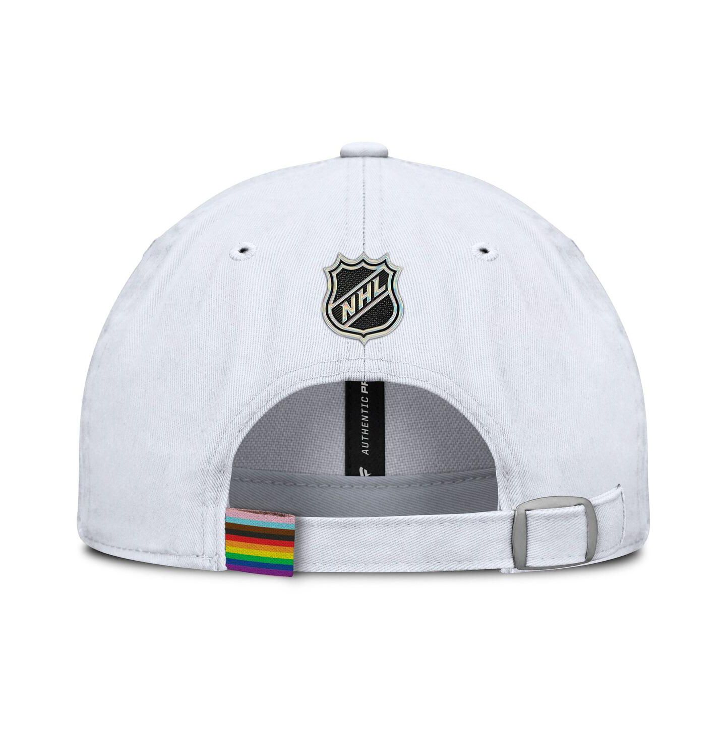 Мужская кепка Fanatics White Colorado Avalanche Pride Adjustable Hat — фото 2