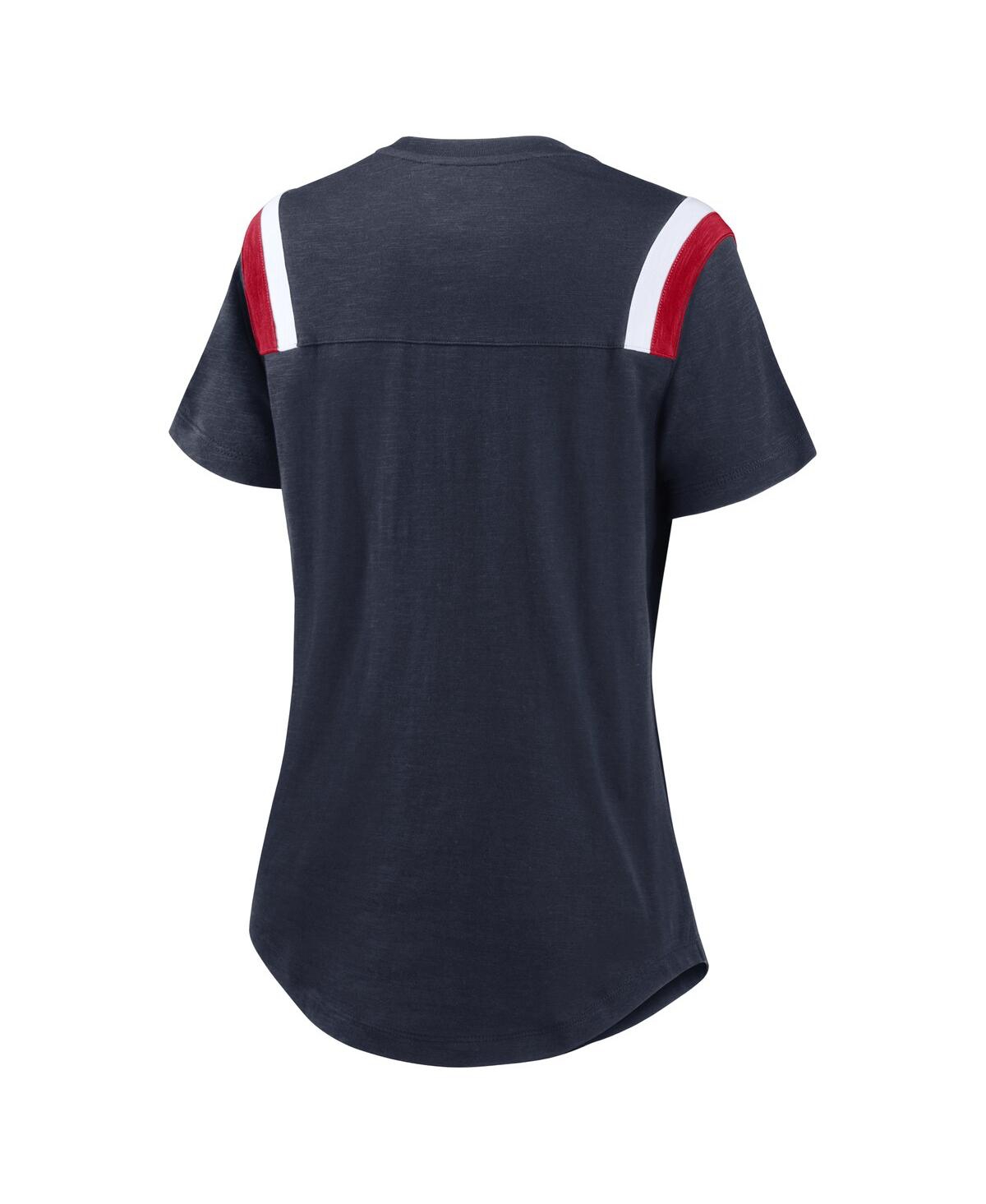 Nike Women's Heather Navy Houston Texans Prime Logo Slub Fashion T-shirt In Heather Navy