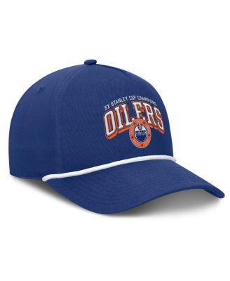 Men's Blue Edmonton Oilers Decades Collection A-Frame Rope Adjustable Hat